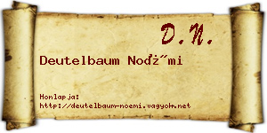Deutelbaum Noémi névjegykártya